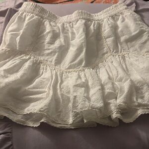 Jessica Simpson White Eyelet Mini Skirt
